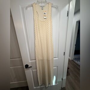 American Rag CIE Cream Lace Maxi Dress NWT Sleeveless Size Small